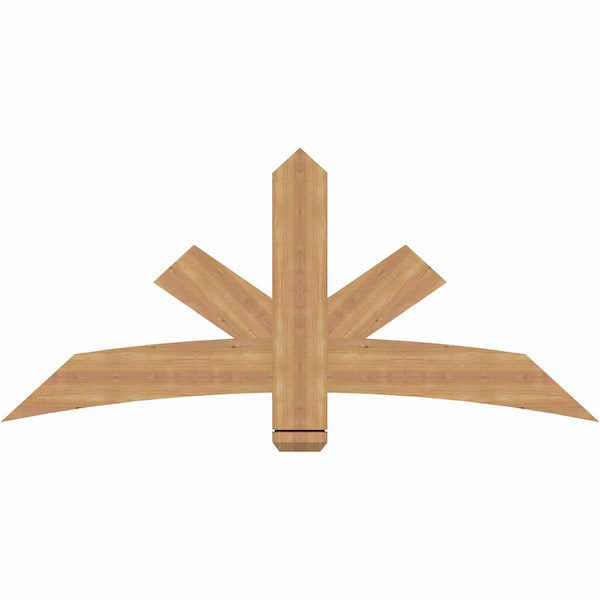 Ekena Millwork Alberta Smooth Timber Gable Bracket, Western Red Cedar, 60"W x 27"H x 1 1/2"D x 5 1/2"F, 11/12 Pitch GBW060X27X0206ALB00SWR - main